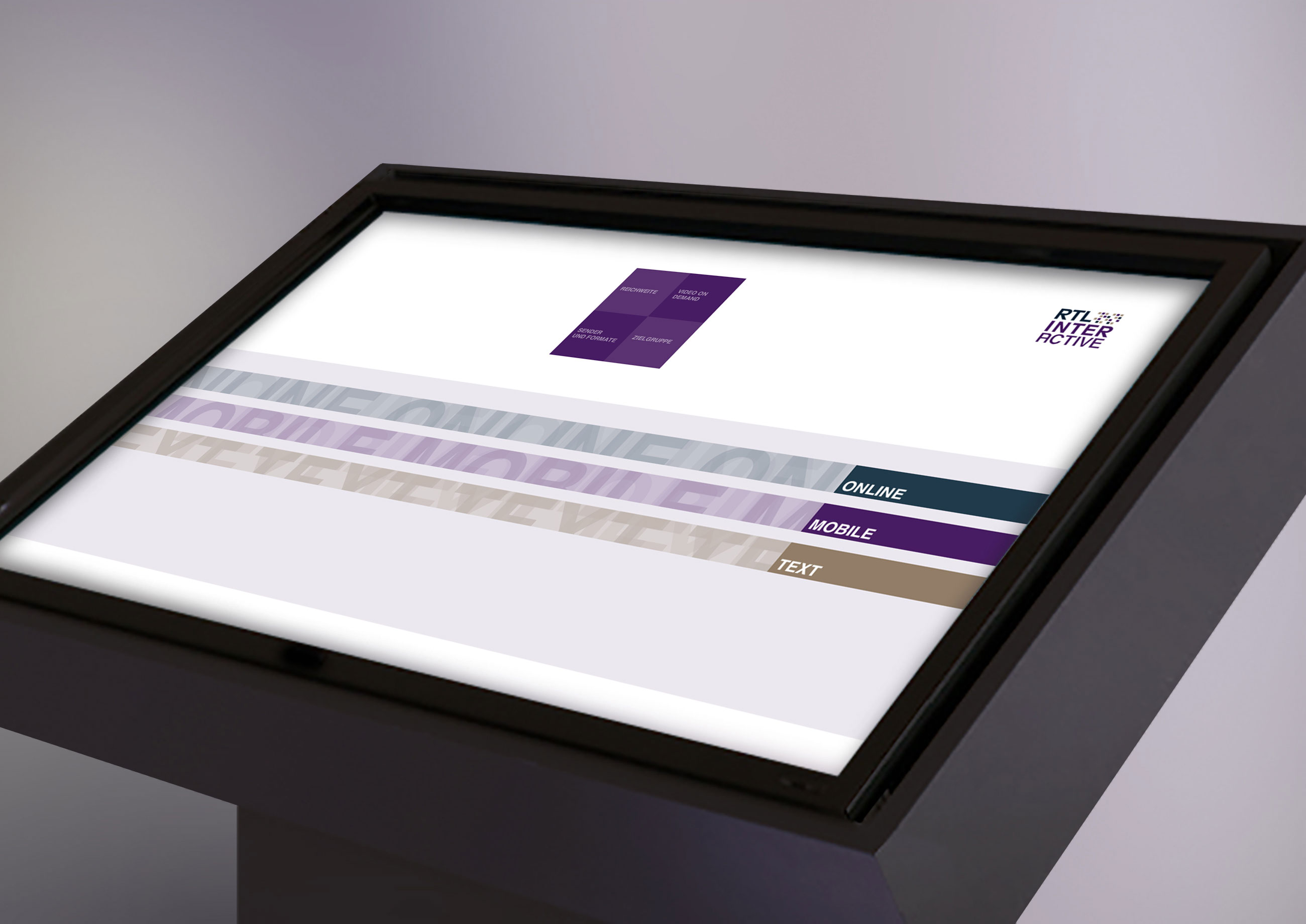 RTL interactive, interne Touchscreen Präsentation