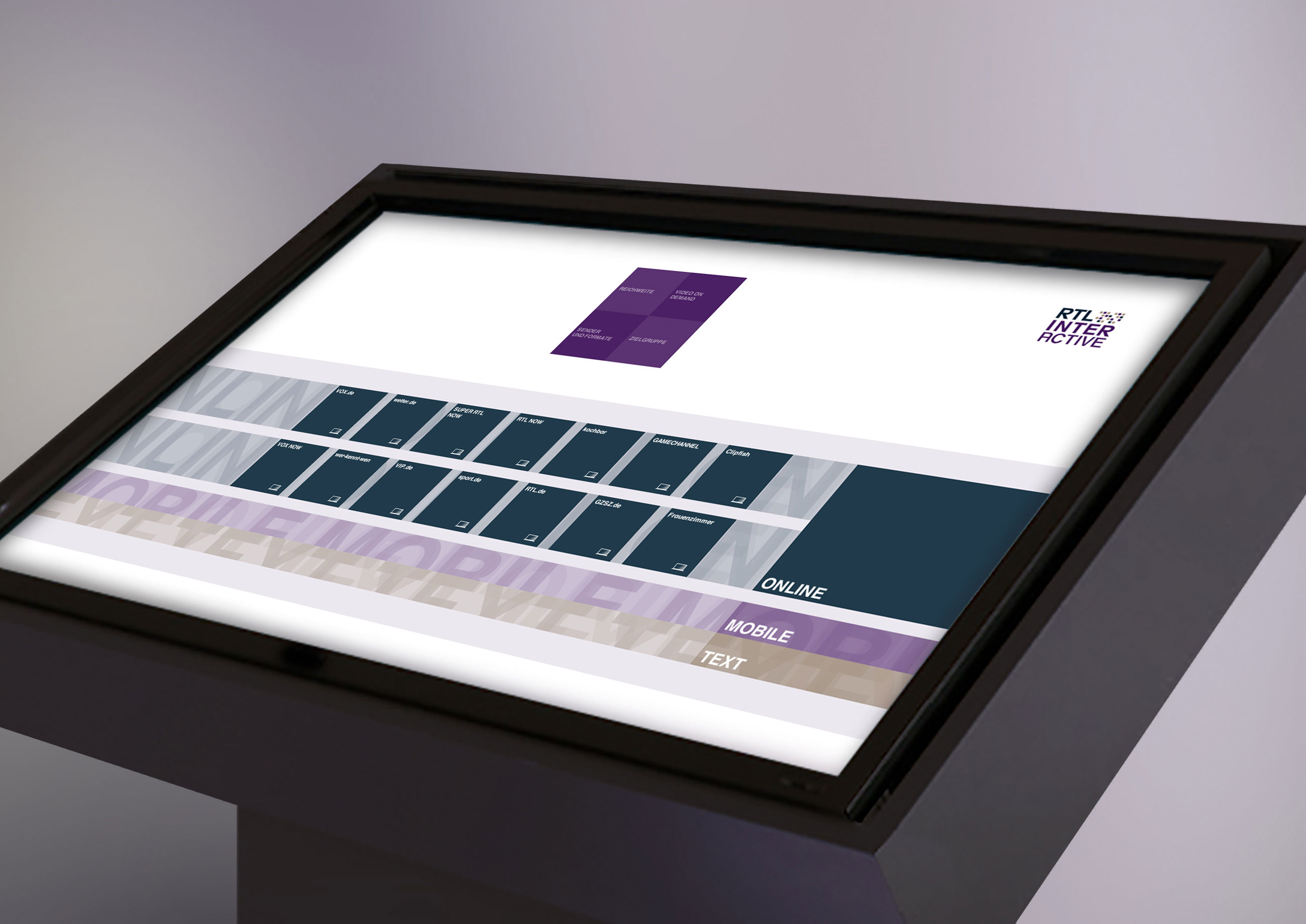 RTL interactive, interne Touchscreen Präsentation
