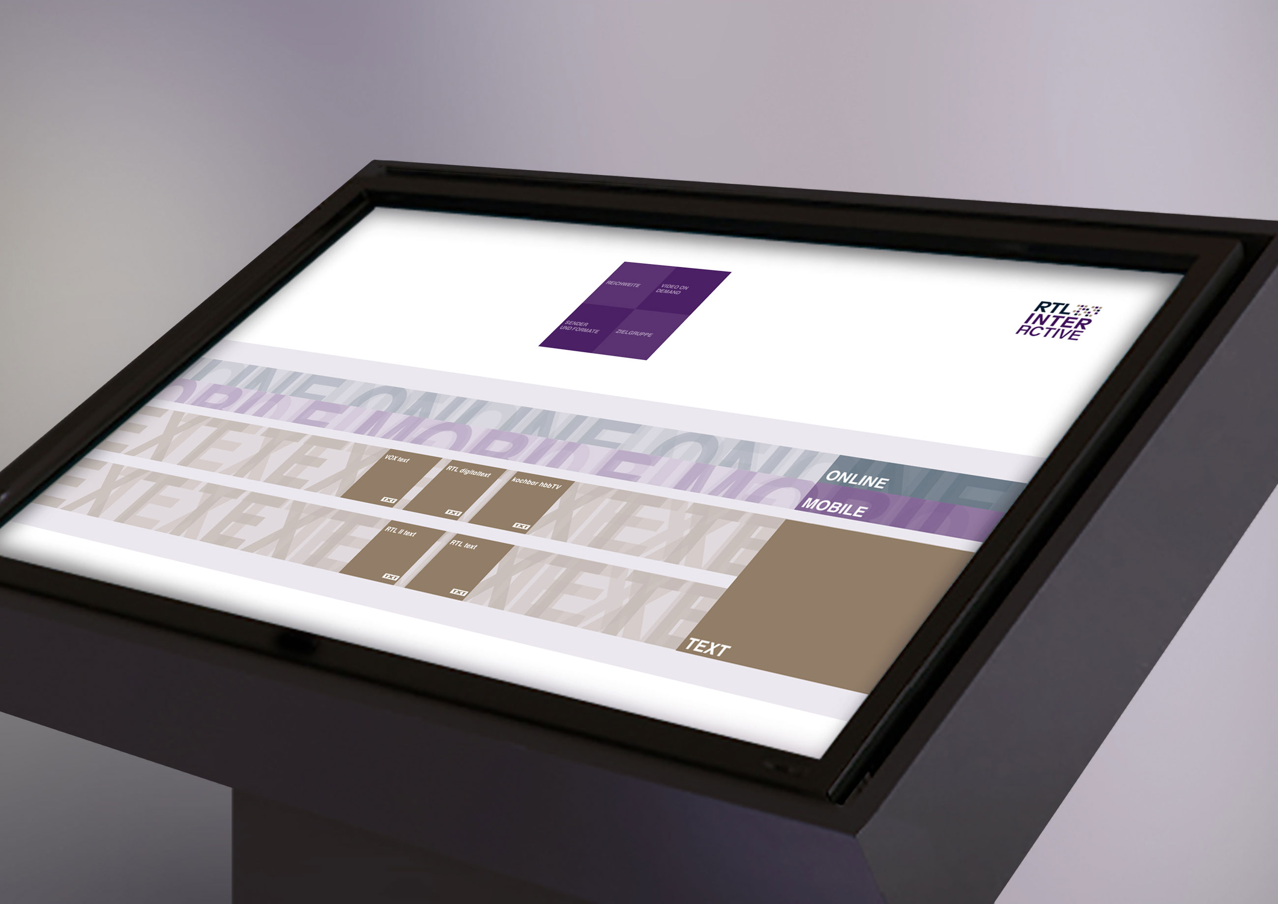 RTL interactive, interne Touchscreen Präsentation