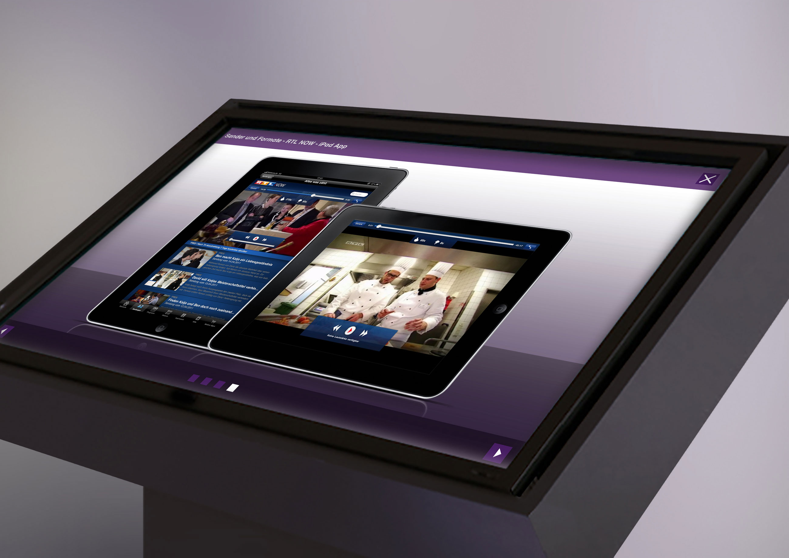 RTL interactive, interne Touchscreen Präsentation